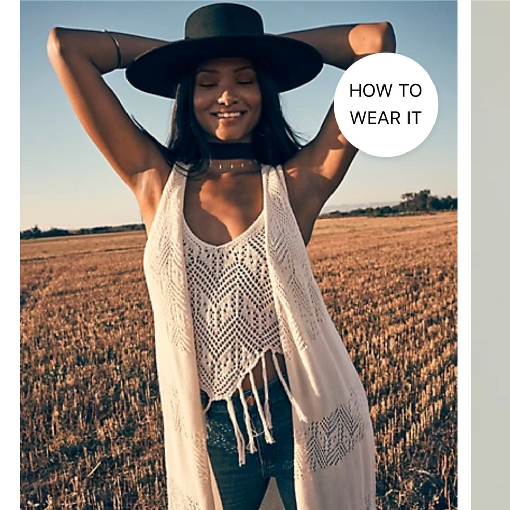 WOMEN'S WRANGLER BOHO CROCHET DUSTER IN CREAM
